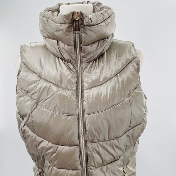 Calvin Klein Metallic Puffer Outdoor Winter Sleeveless Hi Neck Softshell Vest S - Picture 6 of 12